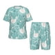 thumbnail image 1 of Balery Swan And Flowers4 Conjunto de Pijama Infantil de Manga Corta con Estampado – Ropa de Dormir de Algodón Suave-Small, 1 of 6