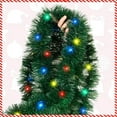 thumbnail image 2 of Christmas Prelit Tinsel Garland, 6.6 Ft Hanging Garland with Multicolored Battery Operated LED String Lights, Christmas Tree Decorations Wedding Party Supplies, 2 of 6
