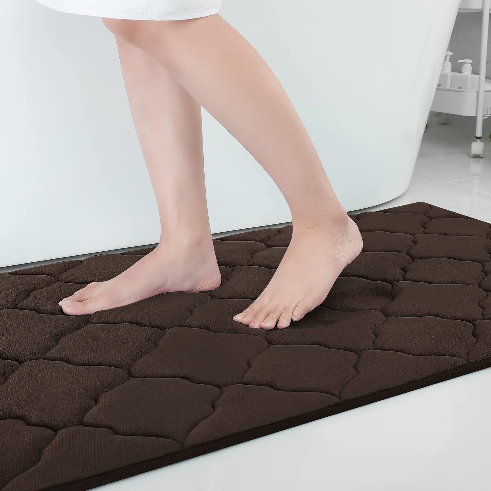Buganda Memory Foam Bathroom Rugs, Large Size Ultra Soft and Absorbent Bathr Mat, Thick Bath Rug ...