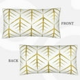 thumbnail image 7 of King Pillow Cases Standard Size - White And Gold Geometry A Soft Envelope Closure Microfiber Block Print Pillow Cover, Wrinkle Stain Resistant Travel Pillow Covers Standard Size 20x36in, 7 of 7