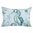 thumbnail image 2 of Coastal Seahorse Standard Size Pillow Cover,Pillowcase Protectors with Zipper,Breathable Decorative Throw Pillow Case Cover,Ocean Nautical Starfish Seashells Coral Pillow Shams for Couch 20x26Inch, 2 of 8
