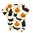 thumbnail image 4 of Plus Size Halloween Shirts for Women Short Sleeve Spooky Season Loose Fit Tops Cute Funny Comfort Pumpkin Graphic T Shirt, 4 of 5