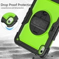 thumbnail image 7 of Case for iPad (A16) 11th Gen 2025/ iPad 10th Gen 10.9 Inch 2022 with Screen Protector, 360 Degree Rotating Kickstand Hand Strap Shockproof Cover with Shoulder Strap, Lime PC, 7 of 7