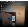 thumbnail image 4 of Serman Brands RFID Blocking Bifold | Slim Genuine Leather | Minimalist Front Pocket Wallets for Men | Texas Brown, 4 of 7