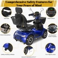 thumbnail image 2 of All Terrain 1000W Electric Mobility Scooter for Adults& Seniors - 500LBS Load & 32 Miles Range Powerd Wheelchair Device w/Off-Road Absorber, Bluetooth Speaker, Dual Baskets, LED Light System, 2 of 8
