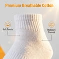 thumbnail image 2 of 6 Pairs Crew Socks for Women Striped Cotton Causal Arch Support Soft Breathable Socks 5-10, 2 of 8