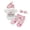 White, variant on Hello I'm New Here Preemie Newborn Baby Girl Going Home Outfits Short Sleeve Romper Floral Print Pants Headband Hat Set 4Pcs Infant Girls Summer Clothes