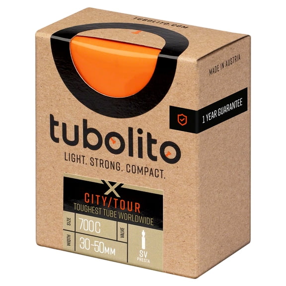 Tubolito X-Tubo City/Tour Tube - 700 x 30-50mm, 42mm Presta Valve, Orange