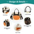thumbnail image 3 of FORMRS Insulated Lunch Bag for Work School Unisex Large Capacity Cooler with Shoulder Strap, Black Cat Orange Ball, 3 of 6