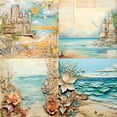 thumbnail image 2 of Floral Scrapbook Paper, 6'' x 6 '' Vintage Decoupage Cardstock Paper Pad for Aesthetic Bullet Junk Journal Photo Album Supplies 24 Sheets, 2 of 4