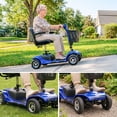 thumbnail image 2 of SACVON 4 Wheel Mobility Scooter for Seniors, 330 lbs Heavy Duty Electric Powered Scooter with 15 Miles Long Range, Swivel Seat & Removable Basket for Travel and Grocery Shopping, Blue, 2 of 10