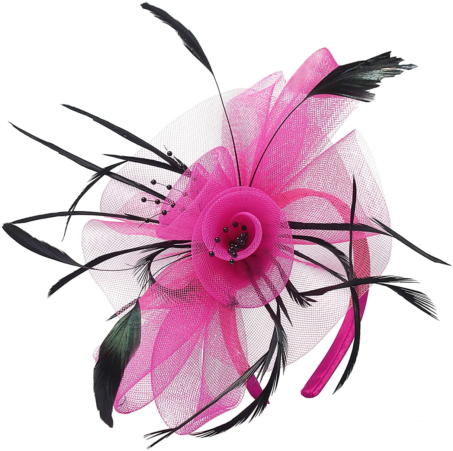 Fascinators for Women Derby Headband Wedding Tea Party Hats Hair Clip