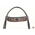 thumbnail image 3 of HILASON Western Horse Headstall Breast Collar Leather Brown, 3 of 8