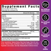 Force Factor Daily Relief Nerve Support Soft Chews with Alpha Lipoic Acid & B Vitamins, 30 Mixed Berry Flavor