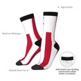 thumbnail image 6 of Women Crew Graphic Print Tube Socks Flag Of Liberian Pattern Design Ladies Socks, 6 of 7