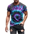 thumbnail image 2 of CFLVAEK Mens T Shirts Graphic Print Fashion Tees Big and Tall Short Sleeve Crewneck Tshirts Hippies Tie Dye T Shirt XXXXXL, 2 of 5