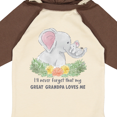 thumbnail image 4 of Inktastic I'll Never Forget That My Great Grandpa Loves Me Elephants Boys or Girls Long Sleeve Baby Bodysuit, 4 of 5