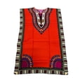 thumbnail image 1 of Vestido playero de verano hasta la rodilla con abertura lateral y estampado tribal, ropa de calle informal, caftán Naranja, 1 of 9
