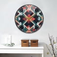 thumbnail image 2 of Yayeee Wall Clock Battery Operated 11.9" Silent Quartz Non-Ticking for Living Room Decor, Green Abstract, 2 of 8