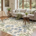 thumbnail image 2 of DEORAB 5x7 Washable Area Rug for Living Room with Non Slip Backing,Traditional Hallway Runner Rug,Low Pile Lightweight Carpet,Floral Print Mat,Better Home,Washable Machine,Green, 2 of 10