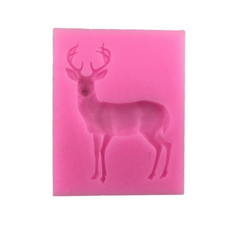 

Livesture Christmas Elk Reindeer Fondant Silicone Mold Pink