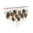 thumbnail image 3 of Borlas de hojas colgantes de pared de macramé, artesanía bohemia de cuerda de algodón, borla de decoración del hogar, decoración de arte de pared de macramé para sala de estar, 10 hojas, 3 of 8