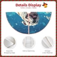 thumbnail image 4 of Daiia Starry Sky Cloud Bulldog Drawing Merry Christmas Tree Skirt , Xmas Large Lace-up Tree Skirt, Santa Snowflakes Rustic Home Decorations New Year Party Farmhouse Decor-30", 4 of 7