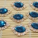 thumbnail image 3 of 30 piezas de botones traseros planos Zulema para manualidades decoración de vestidos Azul oscuro, 3 of 8