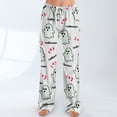 thumbnail image 2 of Halloween Womens Pajama Pants Loose Fit Wide Leg Trouser Pants Halloween Lounge Sleepwear Pj Bottoms, 2 of 7