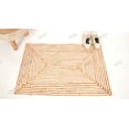 thumbnail image 3 of Rectangle Rug Natural Jute Rug Hand Braided Beige and White Color Scalloped Area Rug, 3 of 5