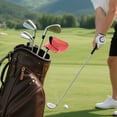 thumbnail image 7 of Haosy Plain Red Golf Mallet Putter Cover Strong Magnetic Leather Golf Club Headcover Closure, 7 of 7