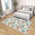 thumbnail image 4 of 2x3 Rug, Tropical Floral Door Mat, Palm Leaf Rug, Flower Leaves Rugs for Entryway, Washable & Non Slip & Soft Low Pile Small Carpet, Indoor Doormat, Tropical Floral Home Decor & Gifts, 4 of 7