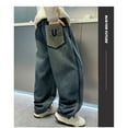 thumbnail image 5 of WRTFVZA Boys Baggy Jeans 10-12 Wide Leg Straight Leg Comfortable Breathable Boys Baggy Denim Cargo Pants, 5 of 7