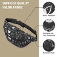 thumbnail image 5 of Fanny Pack Occult Halloween Pattern Waist Pack Bag,Running Cross Bag,Waterproof Large Fanny Packs for Women Men for Travel Running Hiking Cycling, 5 of 6