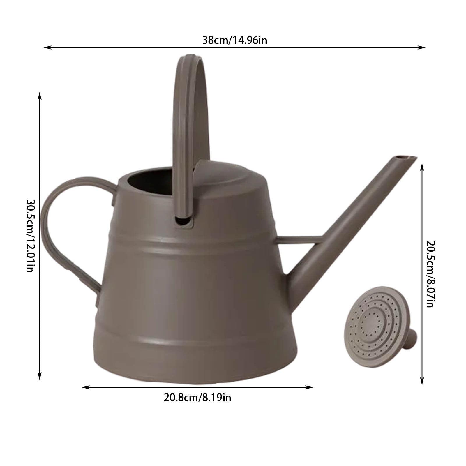 Byujiro 1 Gallon Long Spout Watering Can Multi-Functional Garden Watering Pot with Sprinkler Head, Ideal for Indoor Potted Plants, Outdoor Gardening & Lawn Care, Large Capacity Gardening Tool