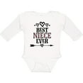 thumbnail image 3 of Inktastic Best Niece Ever from Aunt Girls Long Sleeve Baby Bodysuit, 3 of 5