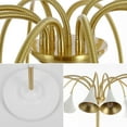 thumbnail image 6 of JONATHAN Y Vivian 61" 10-Light Mid-Century Modern Iron Medusa Multi Head LED Floor Lamp, White/Brass Gold, 6 of 10