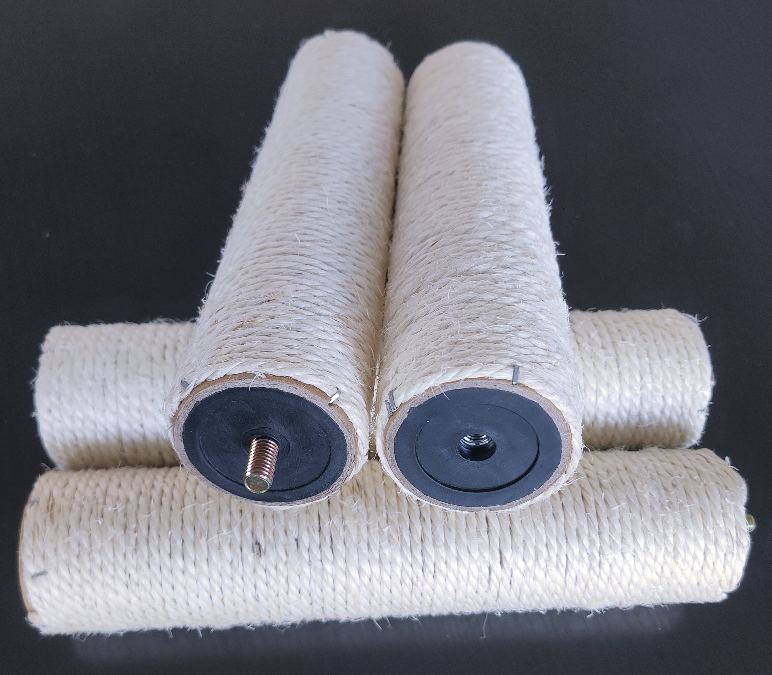 Hemp Rope Scratcher Posts for Indoor Kittens and Large Cats with Screws