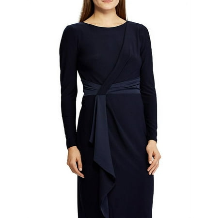 Ralph Lauren Women's Shift Jersey Dress Blue Size 8 Petite