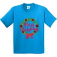 thumbnail image 3 of Inktastic Merry Christmas Wreath with Red Bow and Ornaments Youth T-Shirt, 3 of 5