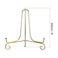 thumbnail image 2 of Plato Soporte para Exhibición, 8 Pulgadas 3uds Hierro Decorativo Plato Soporte Metal Caballete Plegable Pantalla Soporte para Foto Imagen Marco, Oro, 2 of 5