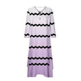 thumbnail image 4 of Yuzhih Maxi Dresses for Women 2024 Summer Loose 3/4 Sleeve V Neck Dress Irregular Hem Plus Size Casual Dresses, 4 of 5