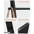thumbnail image 4 of Escalera de manta de 6 niveles con perillas colgantes escaleras de pared inclinadas de 5.5 pies para sala de estar recámara escalera decorativa rústic, 4 of 6