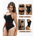 thumbnail image 3 of SHAPERX Thong Shapewear for Women Tummy Control Body Shaper Seamless Sculpting Bodysuit, 3 of 8