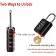 thumbnail image 4 of 2 Pack Combination Padlock, 4 Digit Resettable Outdoor Waterproof Padlock with Keys, Combo Lock for School, Sports or Gym Locker, Employee Fence, Gate, Case, Toolbox, Hasp Storage (Black 2), 4 of 5