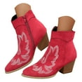 thumbnail image 1 of Mepaouo Cowboy Boots for Women Cowgirl Western Ankle Booties Pointed Toe Embroidered Country Riding Shoes, 1 of 8