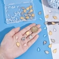 thumbnail image 4 of 1Set DIY Blank Dome 304 Stainless Steel Teardrop Pendants Making Kits Golden & Stainless Steel Color Pendant Cabochon Settings: Tray: 14x9~10mm 17.5x10.5x1.5~1.8mm, 4 of 6