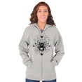 thumbnail image 3 of Spirit Animal Honeybee Symbolic Zip Hoodie Sweatshirt Women Brisco Brands L, 3 of 6