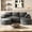 Gray, variant on Wiilayok Corduroy Modular Cloud Couch,108" L Shaped Sectional Sofa Couches with Ottoman,Deep Seater,Comfy Olive Green Sofa for Living Room Bedroom,No Assembly