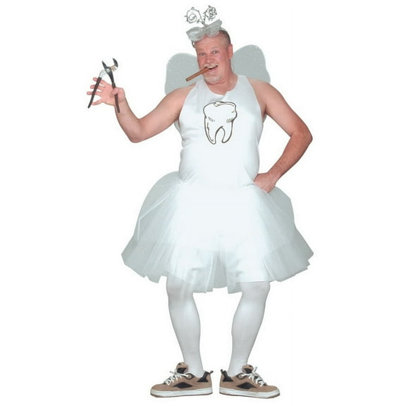 Fun World Tooth Fairy Men's Halloween Fancy-Dress Costume for Adult, Big & Tall Plus Size